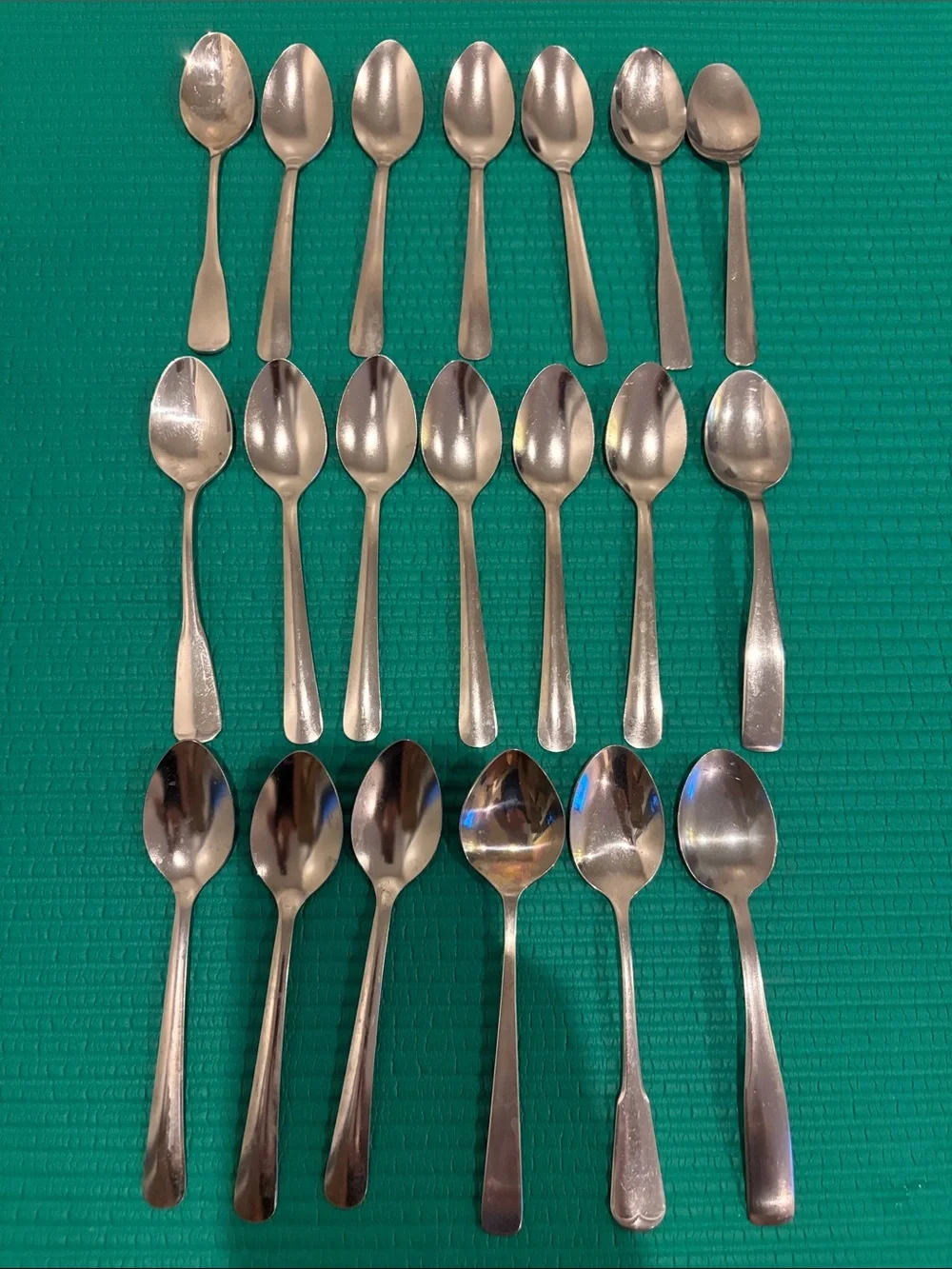 Stainless Steel Teaspoons - Set of 20 - Silver